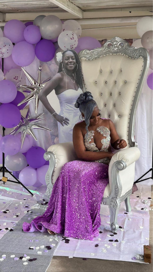 Purple Sequin Prom Gown (Mermaid)
