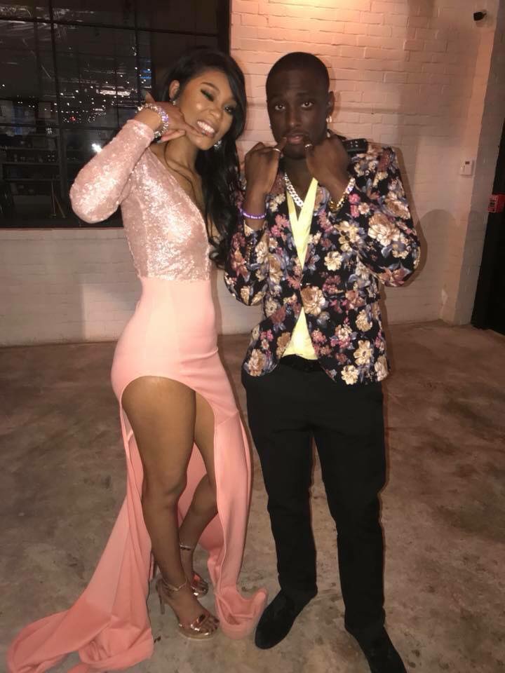 Pink Sequin Prom Dress