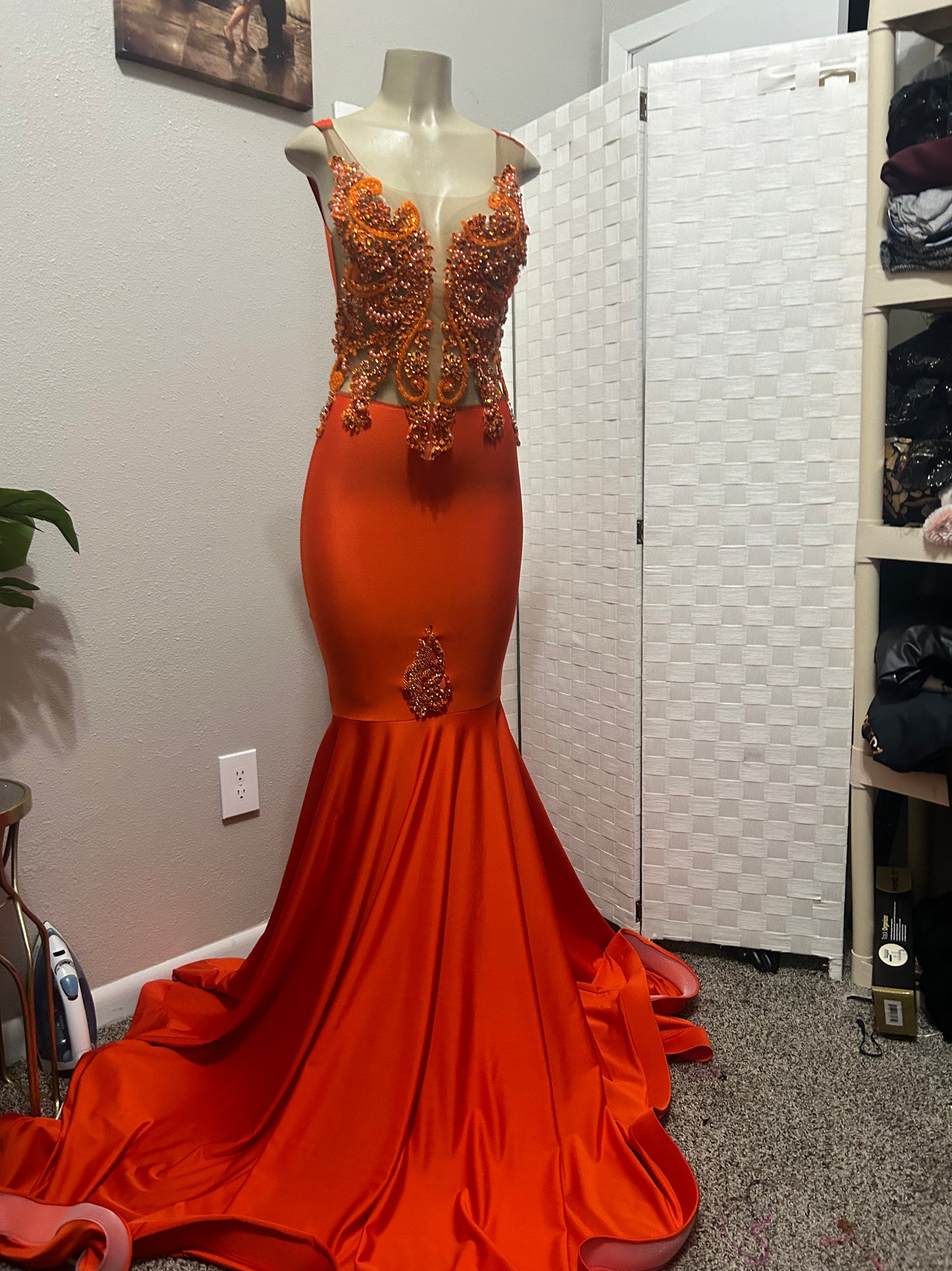 Orange Prom Gown (Mermaid)