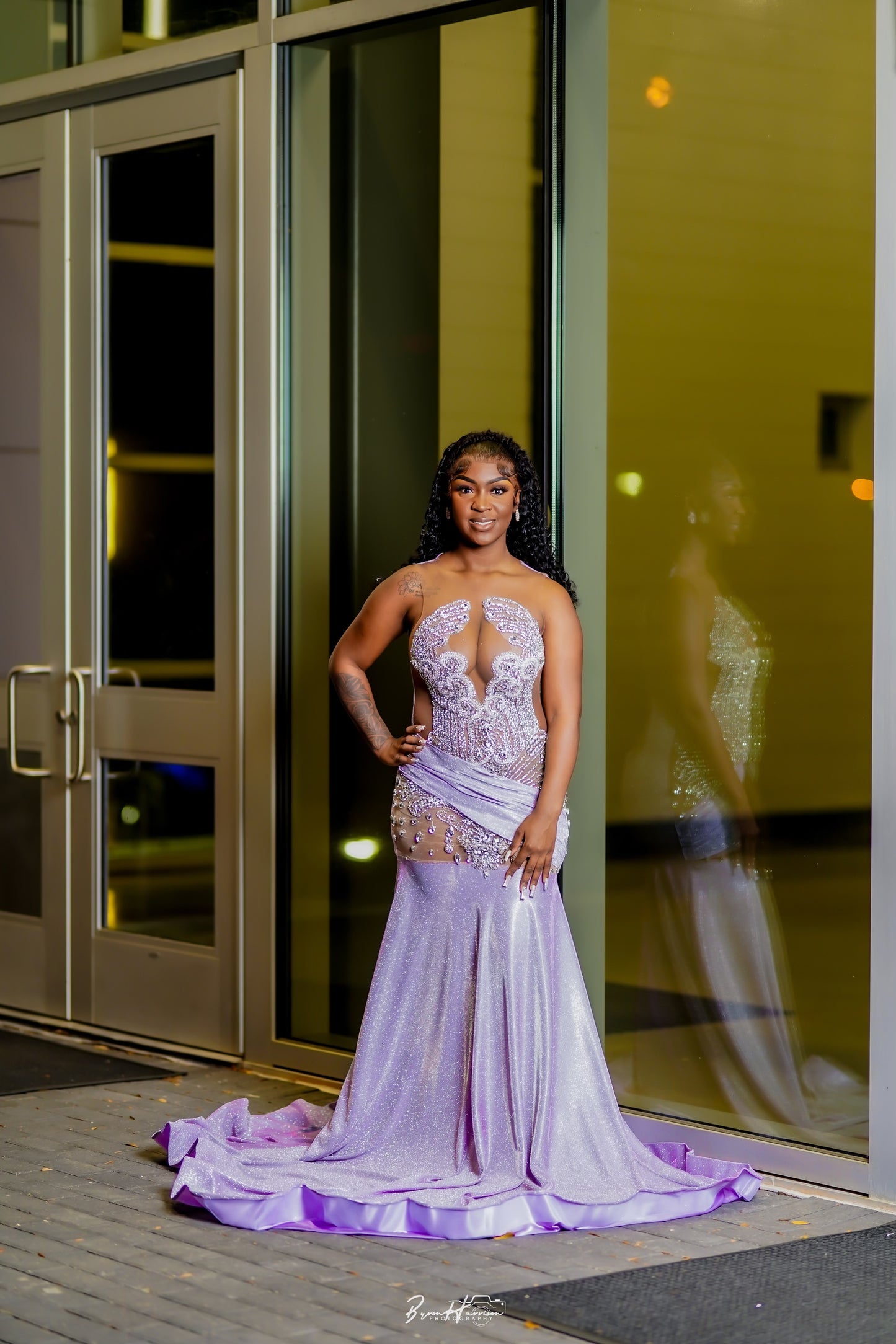 Lavender Metallic Prom Gown (Mermaid)