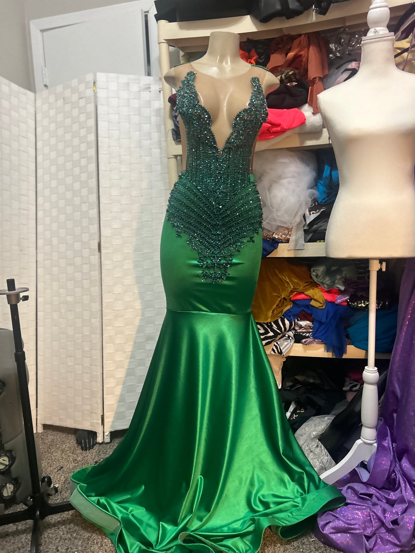 Emerald Green Prom Gown (Mermaid)