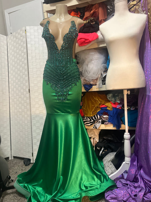 Emerald Green Prom Gown (Mermaid)