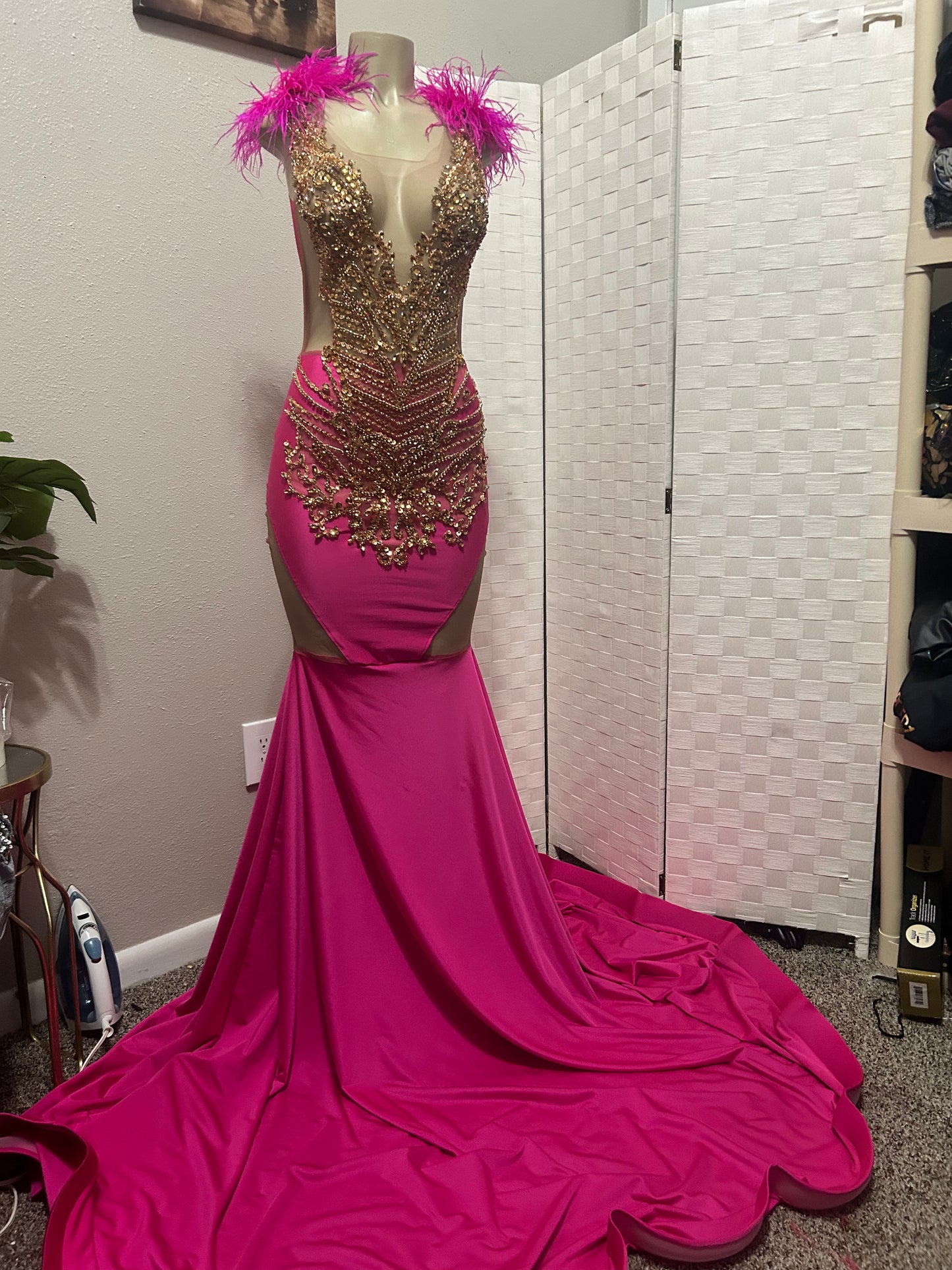 Hot Pink Prom Gown (Mermaid)