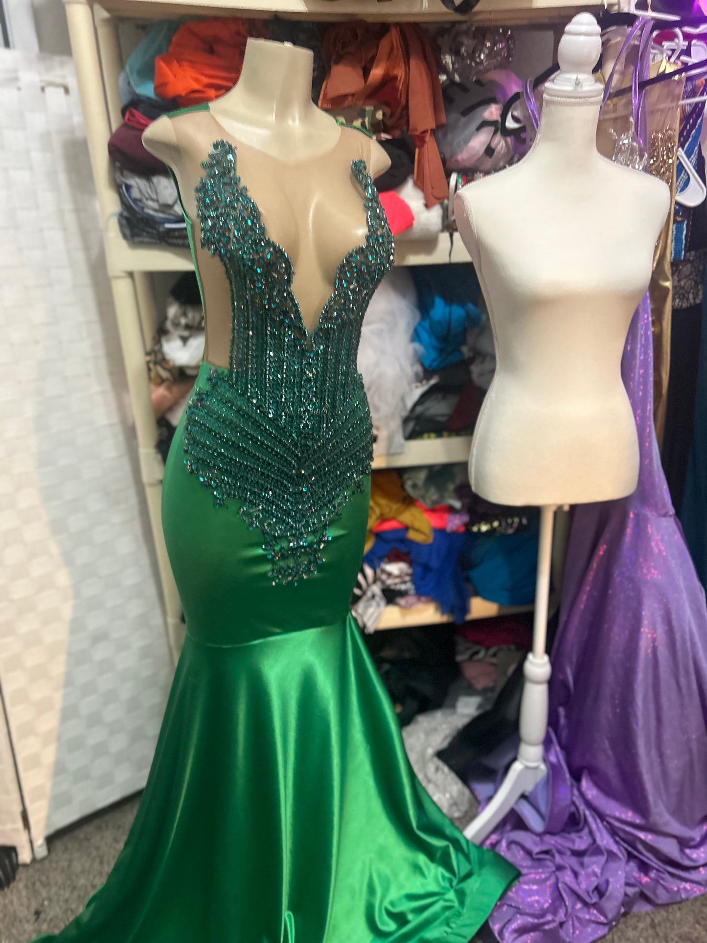 Emerald Green Prom Gown (Mermaid)