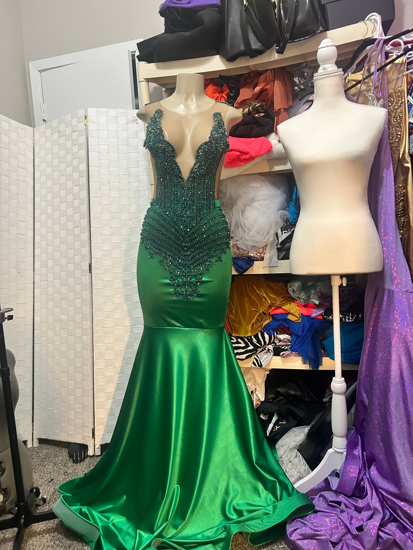 Emerald Green Prom Gown (Mermaid)