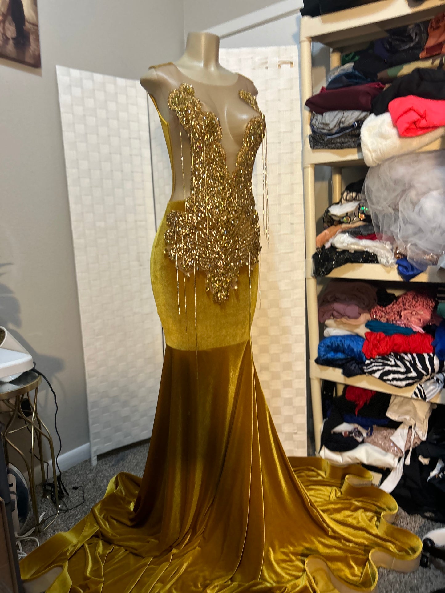 Gold on Gold Prom Gown (Mermaid)