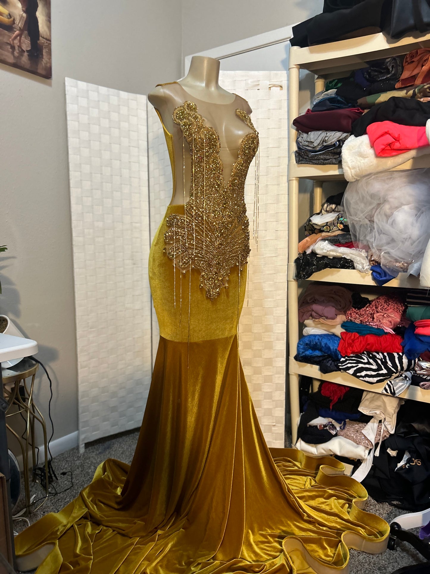 Gold on Gold Prom Gown (Mermaid)