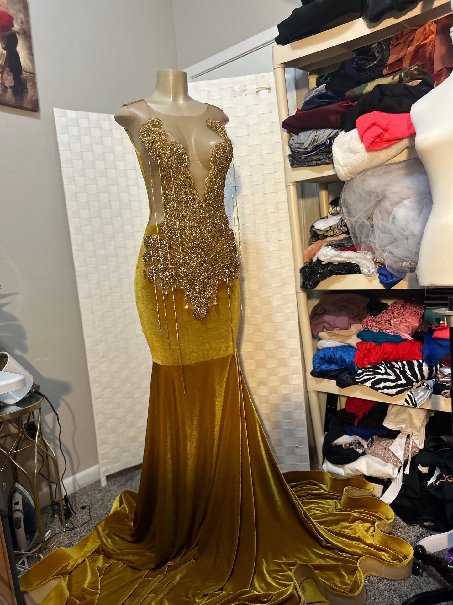 Gold on Gold Prom Gown (Mermaid)