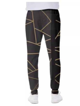 SAINT XIV Bad Mickey Black and Gold Men's Sweatpants