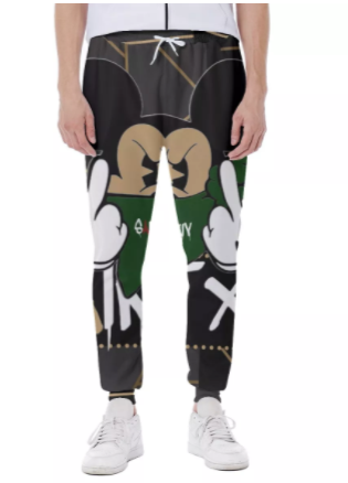 SAINT XIV Bad Mickey Black and Gold Men's Sweatpants