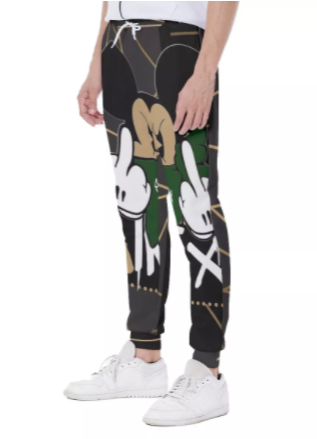 SAINT XIV Bad Mickey Black and Gold Men's Sweatpants