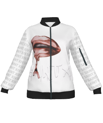 SAINT Pink Lips All-Over Print Women's Jacket (S-3XL)