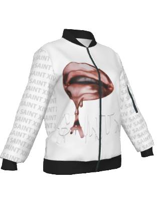 SAINT Pink Lips All-Over Print Women's Jacket (S-3XL)