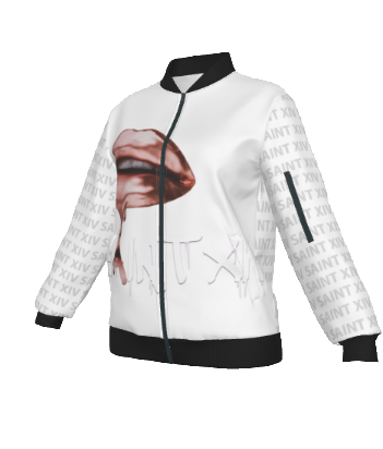 SAINT Pink Lips All-Over Print Women's Jacket (S-3XL)